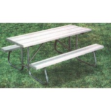 12CJGA 12 foot Aluminum Plank Picnic Table Galvanized Frame