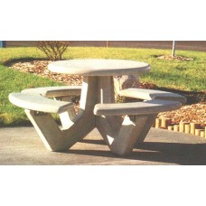CTR3H 3 Seat Round Concrete Table 68 inch