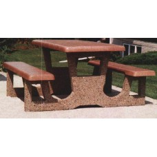 CTRJ84H Concrete Rectangular Picnic Table 84 inch ADA