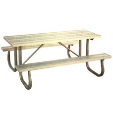 12J2GA 12 foot Aluminum Plank Picnic Table Galvanized Frame