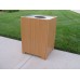 JPSLR32 Square Recycled Plank Receptacle 32 Gallon