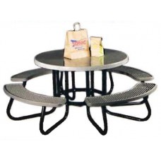 RTRCFVPSADA 48 inch Round Fiberglass Picnic Table Powder Coated ADA