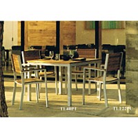 TLT22PC Teak Patio Chair 22x22x34 PAIR