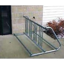 W Style Bike Rack 10 Foot Galvanized 18 Space