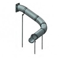 11 foot deck height 30 inch diameter tube RIGHT 90 degree Tube Slide