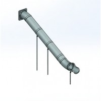 30 inch x 12 foot Straight Slide with ground support and hardware