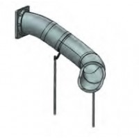 5 foot deck height 30 inch diameter tube RIGHT 90 degree Tube Slide