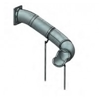 7 foot deck height 30 inch diameter tube RIGHT 90 degree Tube Slide