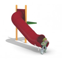 Tube Slide 24 inch diameter 60 inch deck height 90 Degree Left