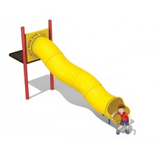 Tube Slide for 8 foot deck height 24 inch diameter Zig-Zag Left